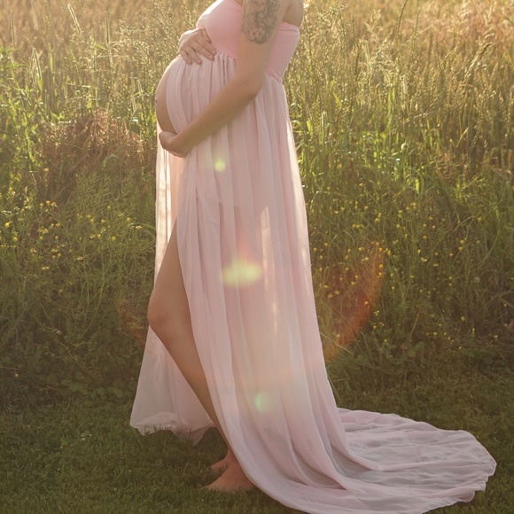 Dresses & Skirts - Split Front Maternity Dress Dresses & Skirts - Split Front Maternity Dress